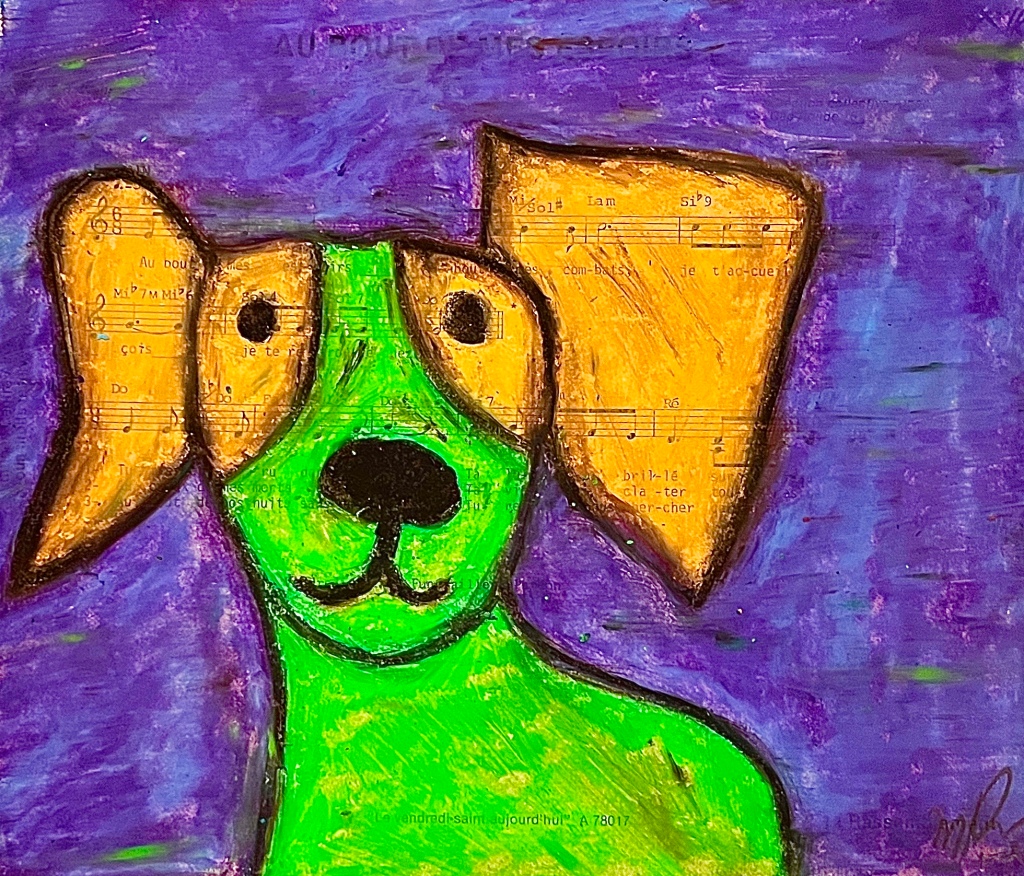 Pup in Purple – Sheet-music Scribbles 2023